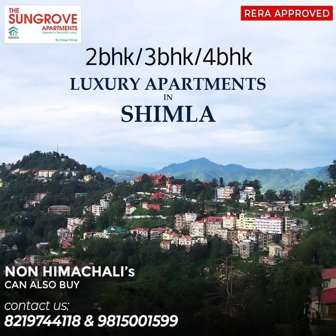Offer: 2, 3 and 4 BHK luxury apartments in Shimla — non-Himachalis can also buy